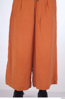 Zolzaya calf casual dressed orange wide leg trousers 0001.jpg